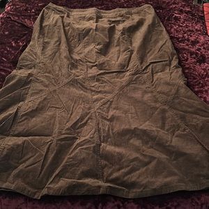 Brown corduroy skirt